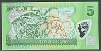 Fiji, New 2013 $5 Polymer Note Flora and Fauna Series(b)(200).jpg